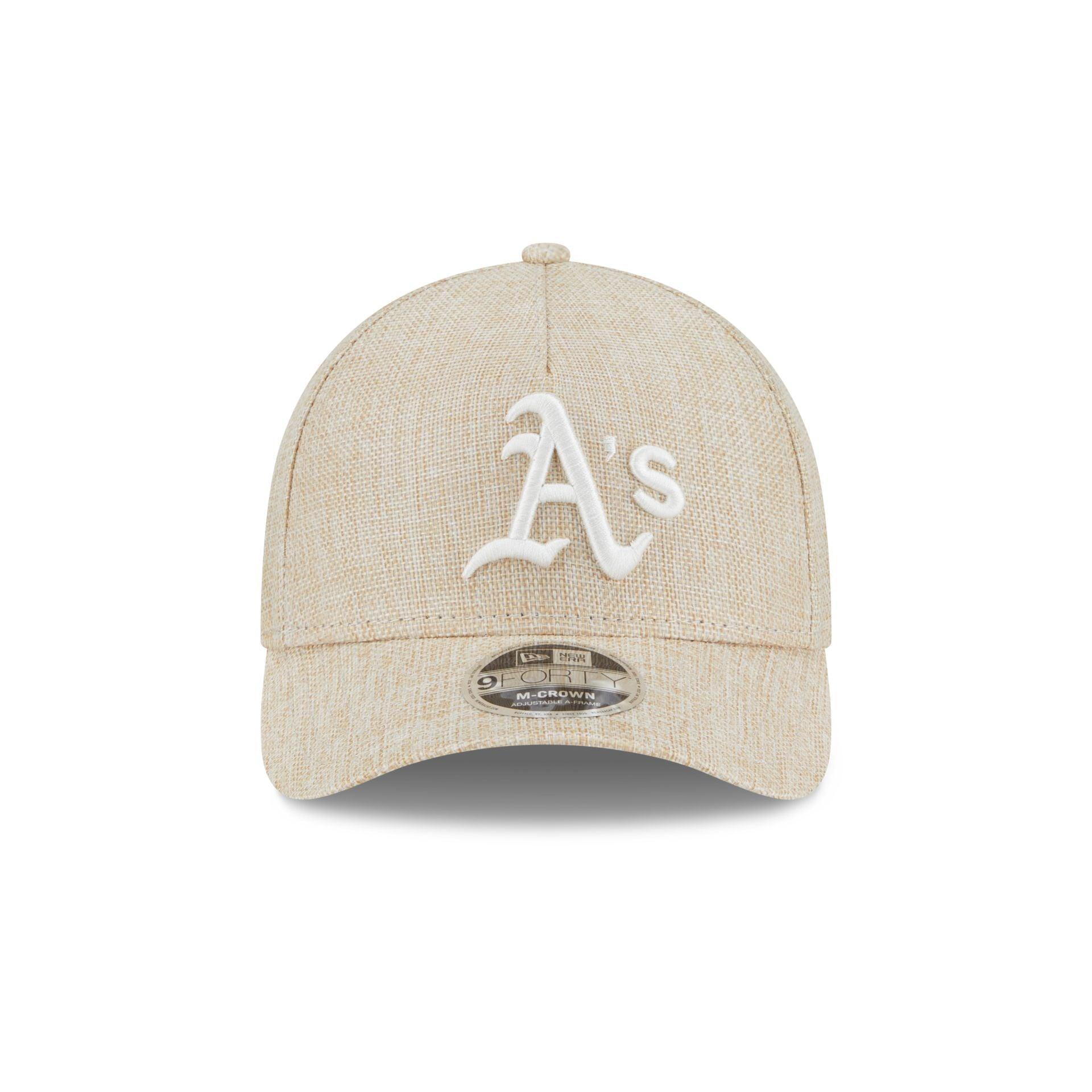 Athletics Cotton Weave Stone 9FORTY M-Crown A-Frame Snapback Hat Male Product Image