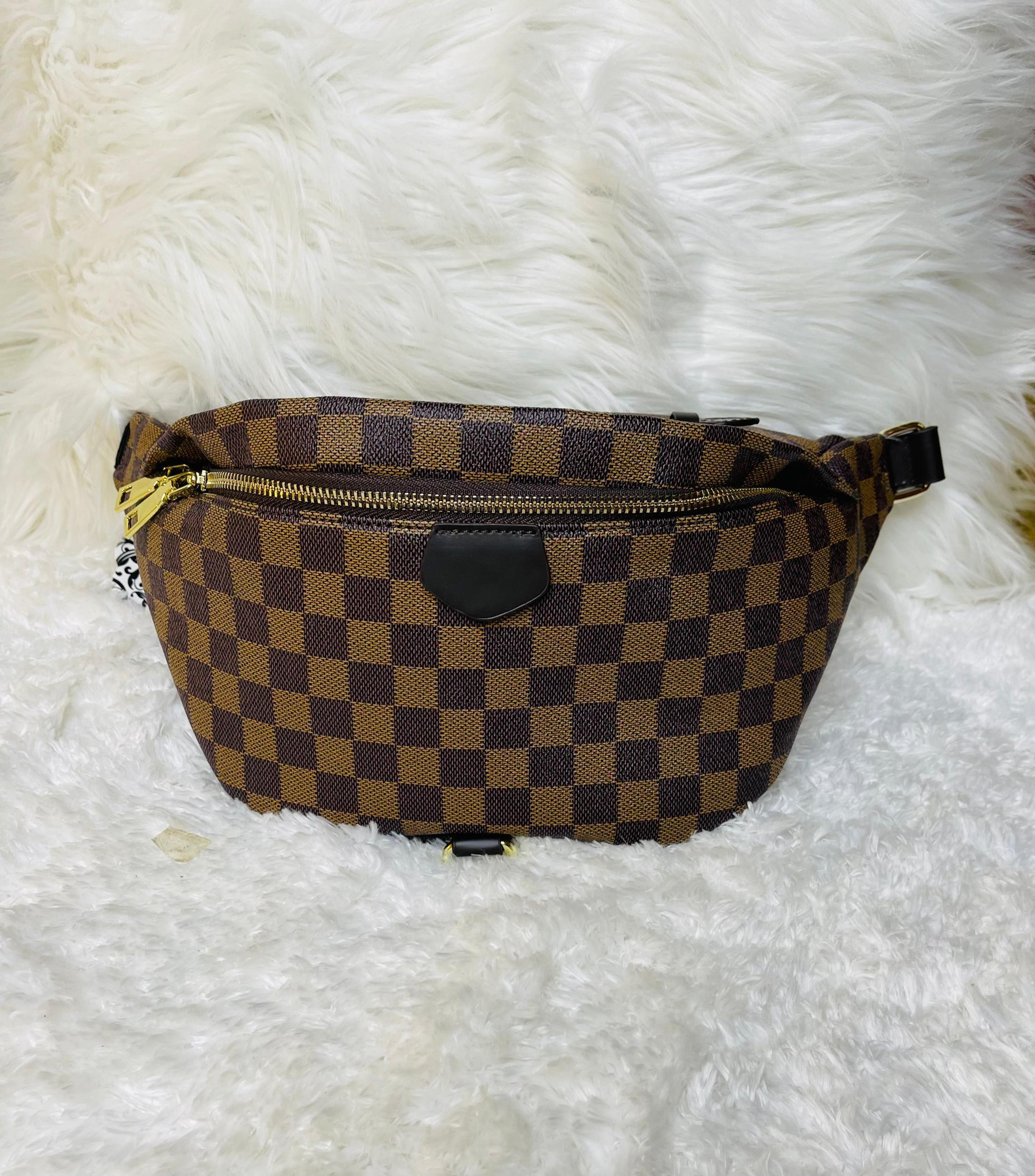 18579   Sasha London Check Fanny Pack Product Image