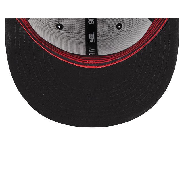 Atlanta Braves Black and White Basic 59FIFTY Fitted Hat Male Product Image