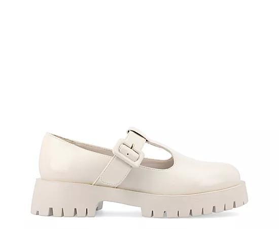 Journee Suvi Tru Comfort Foam Womens Mary Jane Flats Ivory Product Image