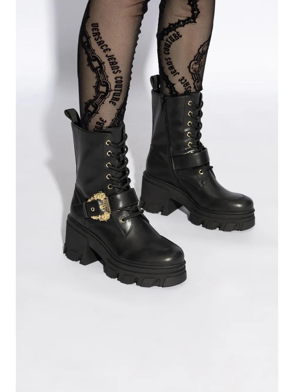 VERSACE JEANS COUTURE 90mm Sophie Boots In Nero Product Image
