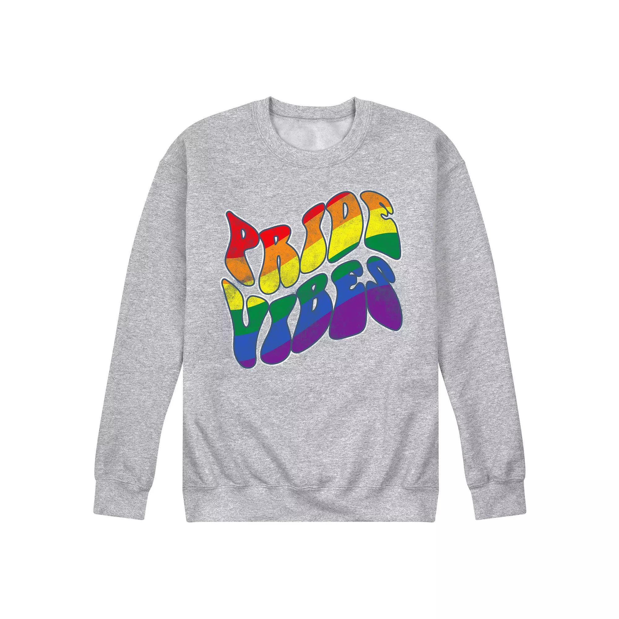 Mens Pride Vibes Fleece Sweatshirt Blue Product Image