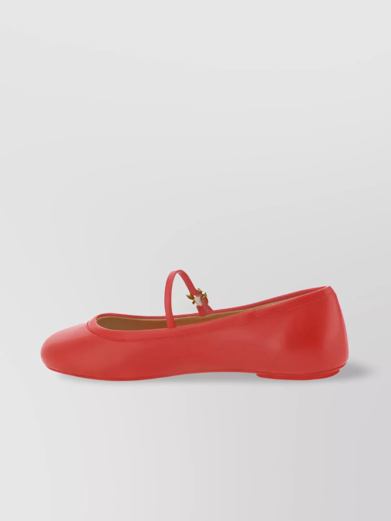 GIANVITO ROSSI Woman Ballet Flats Red Size 8 Leather In Red Nappa Product Image