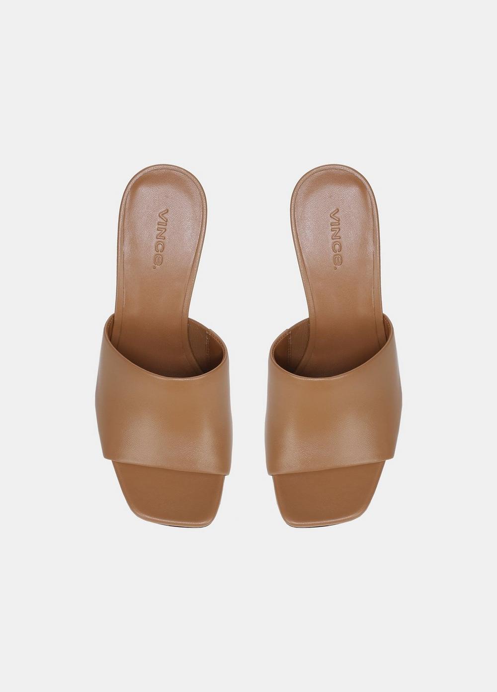 Womens Pia Leather Wedge Sandal, Plum Wine, Size 9.5 Vince Product Image