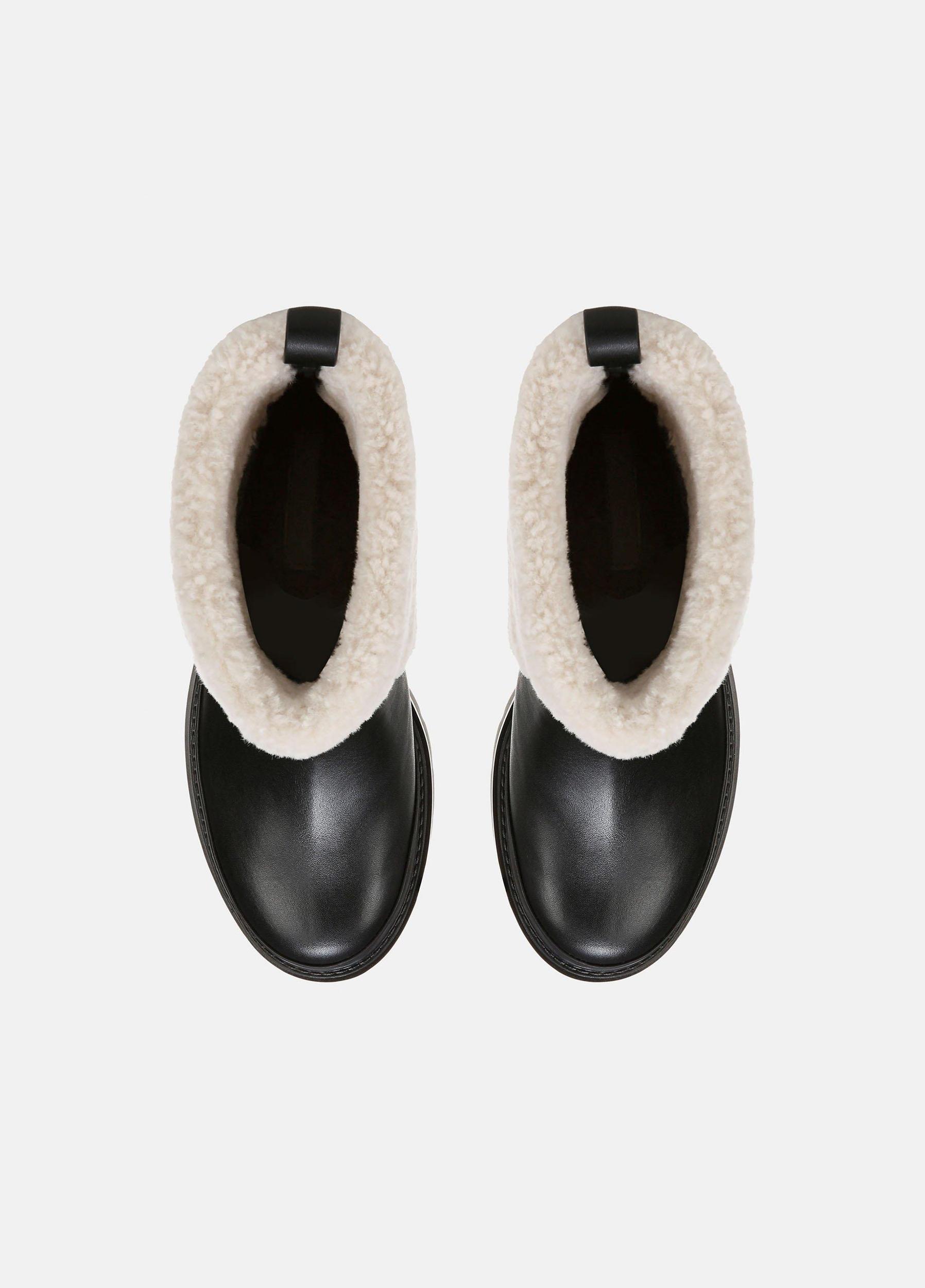 Percie Leather & Shearling Lug-Sole Boot Product Image