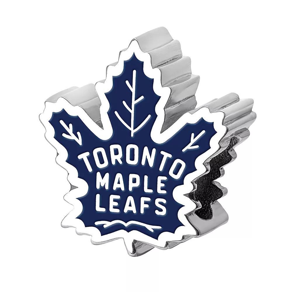 LogoArt Toronto Maple Leafs Sterling Silver Enamel Logo Bead, Womens Product Image