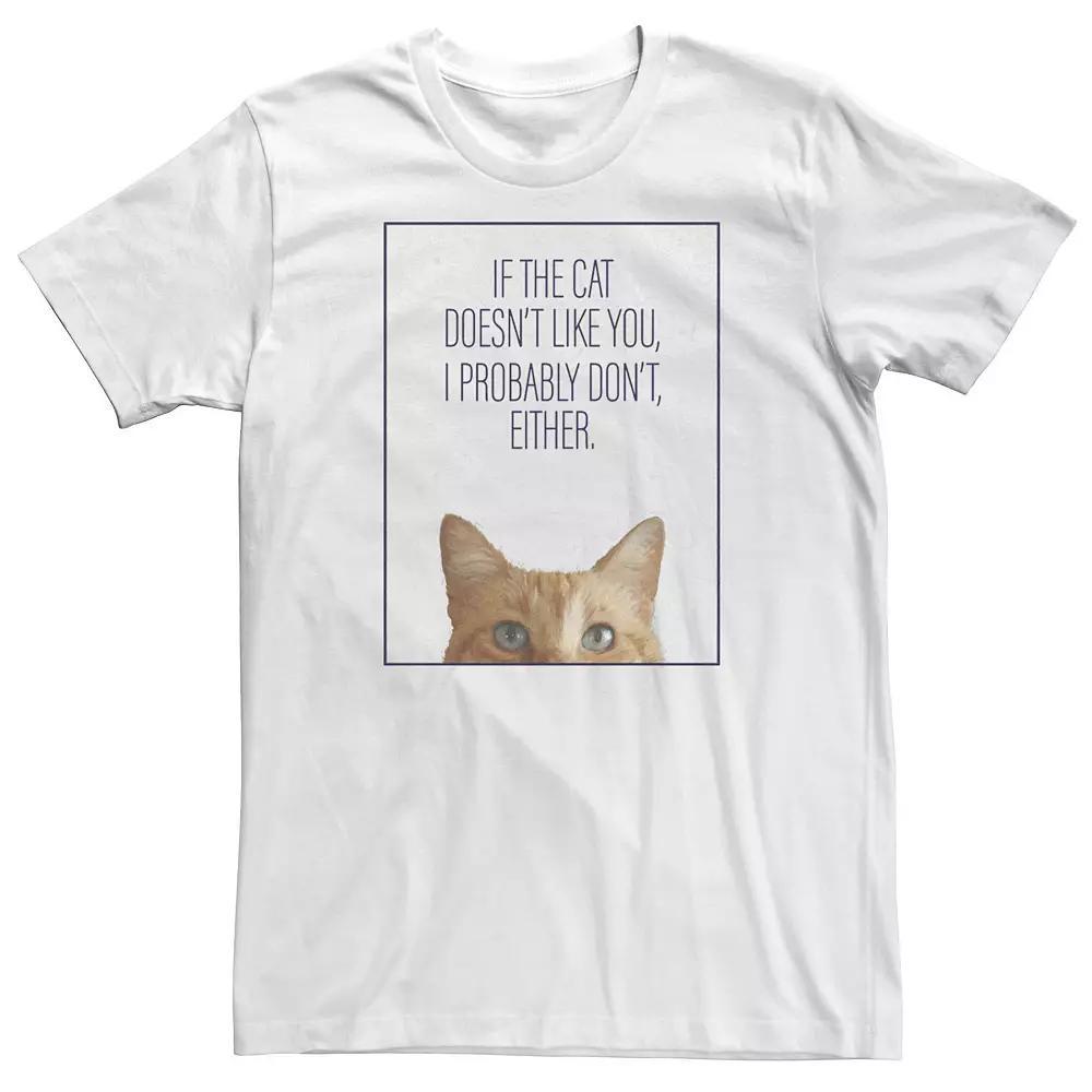 Big & Tall Marvel Captain Marvel If the Cat Doesn't Like You Tee, Men's, Size: 5XL, White Product Image