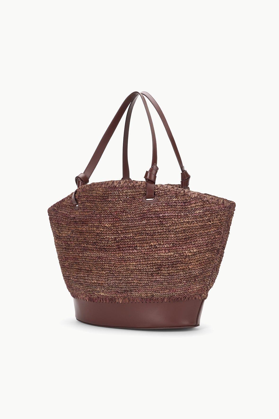 SQUILLO RAFFIA TOTE | MAHOGANY Product Image