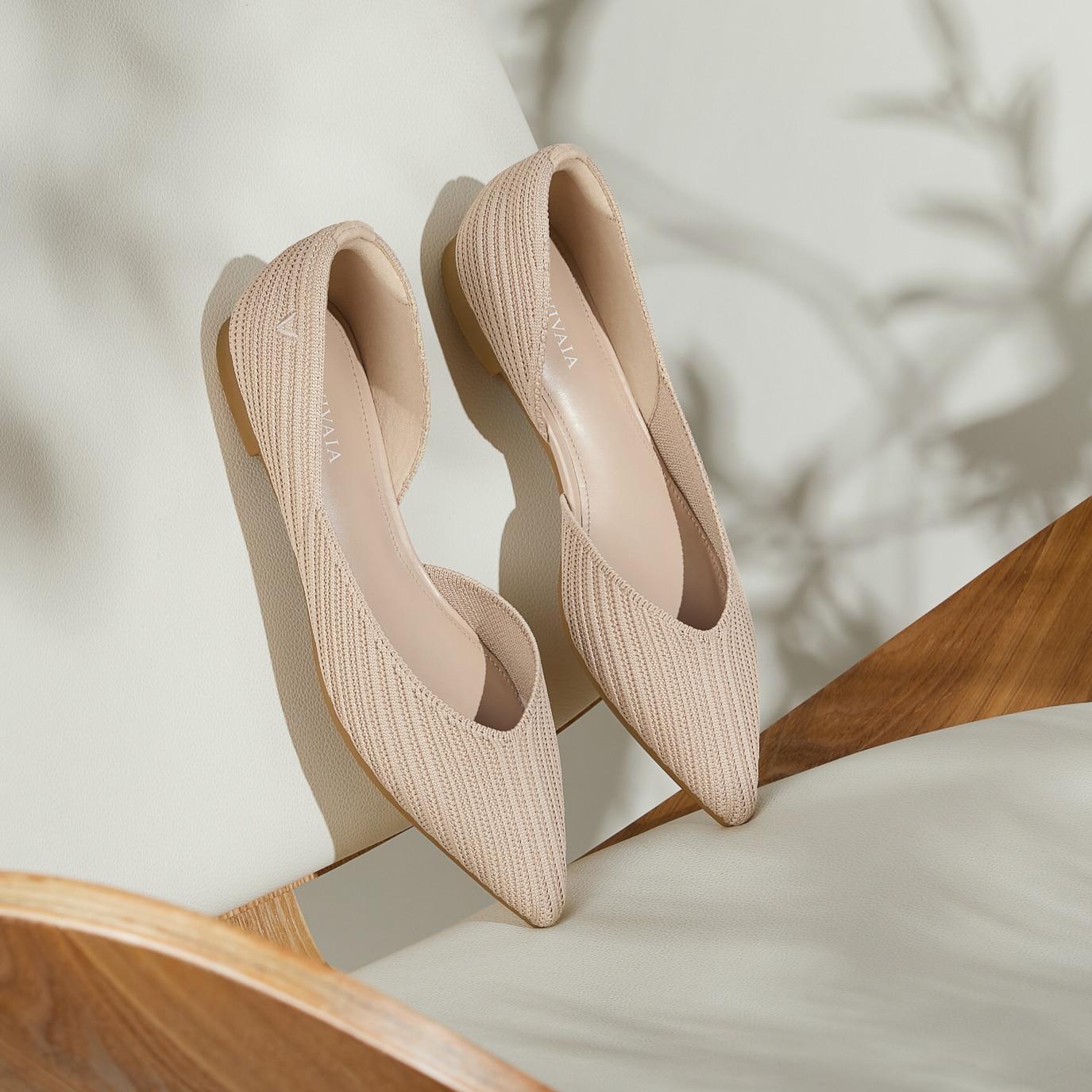Pointed-Toe D'Orsay Flats (Melia) Product Image