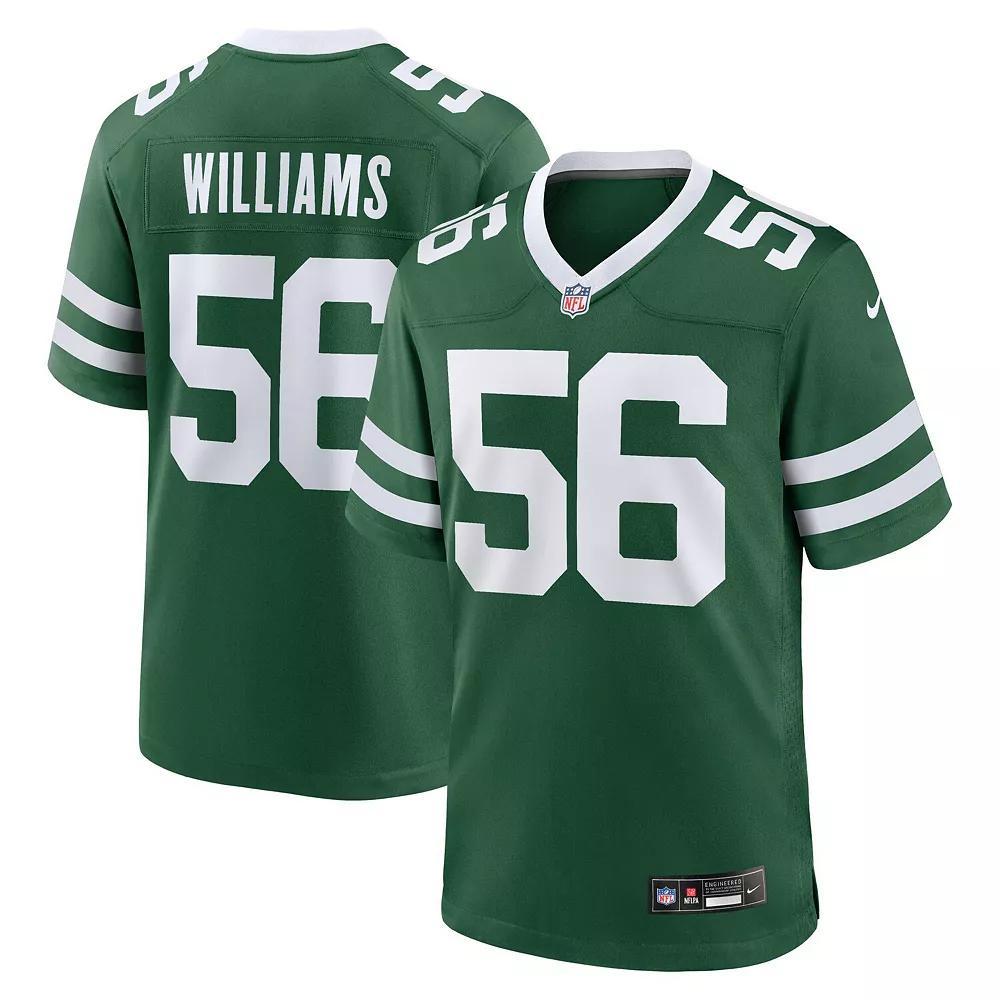 Men's Nike Quincy Williams Legacy Green New York Jets  Game Player Jersey, Size: 2XL Product Image