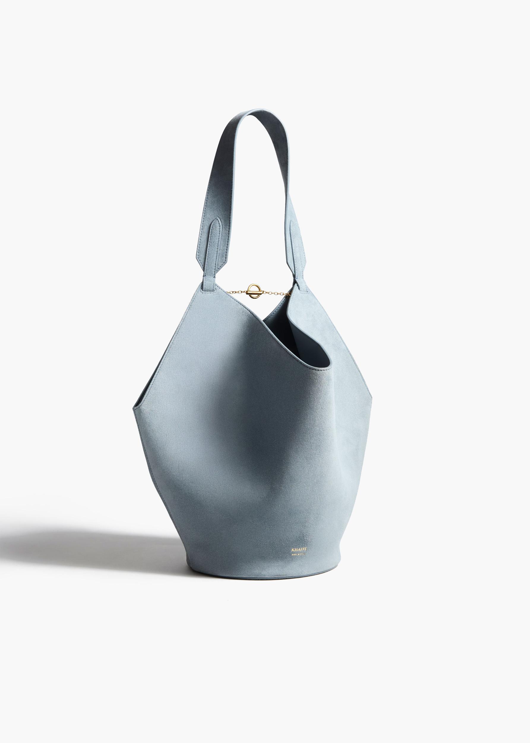 Small Lotus Tote in Lead Suede Product Image