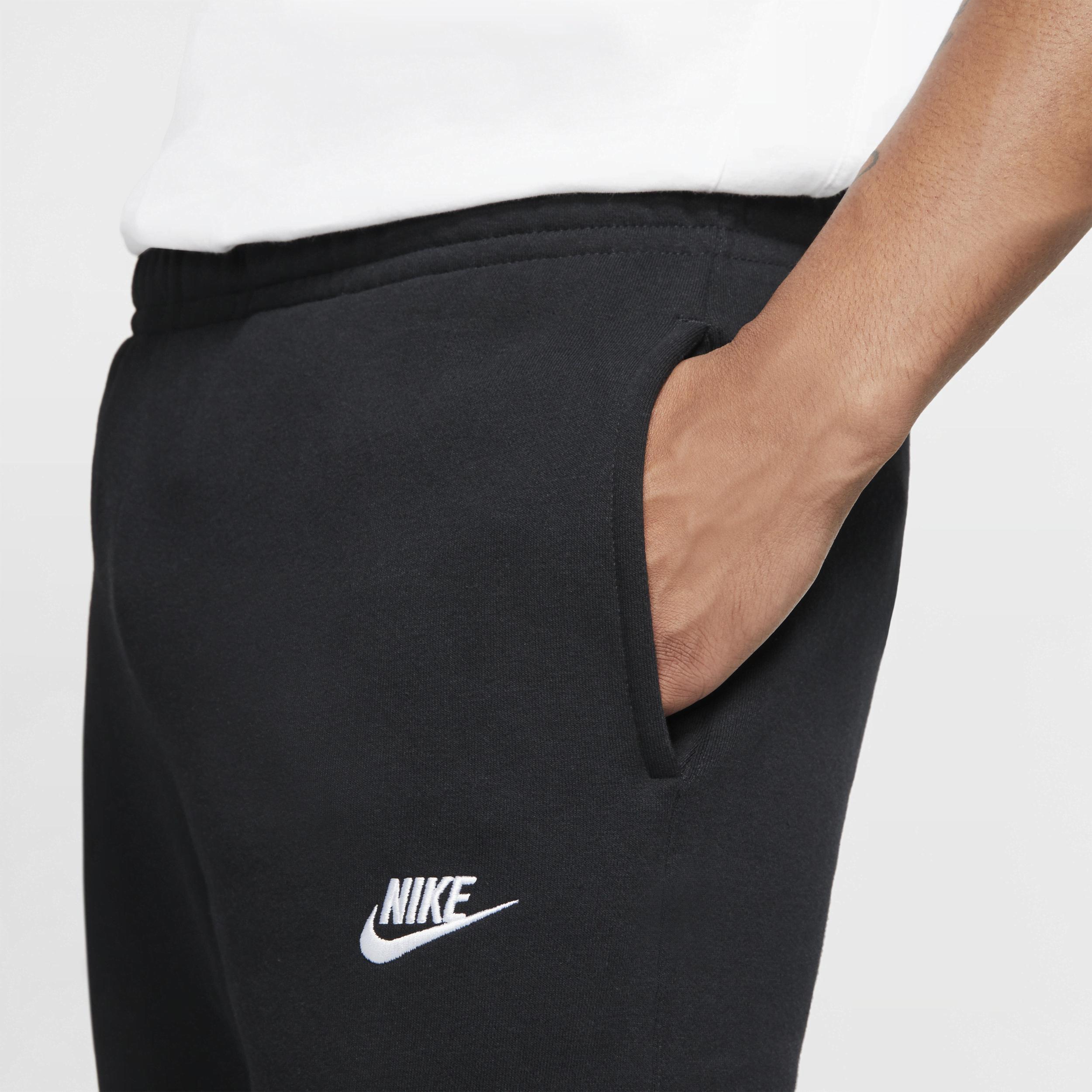 Men's Nike Sportswear Club Fleece Pants, Size: Medium, Black White Product Image