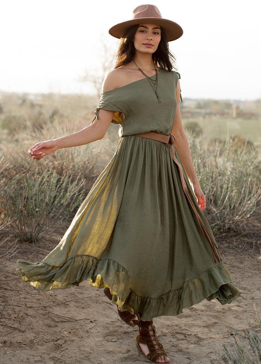 Gia Dress in Olive Female Product Image