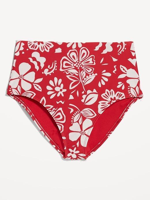 High-Waisted French-Cut Bikini Swim Bottoms Product Image