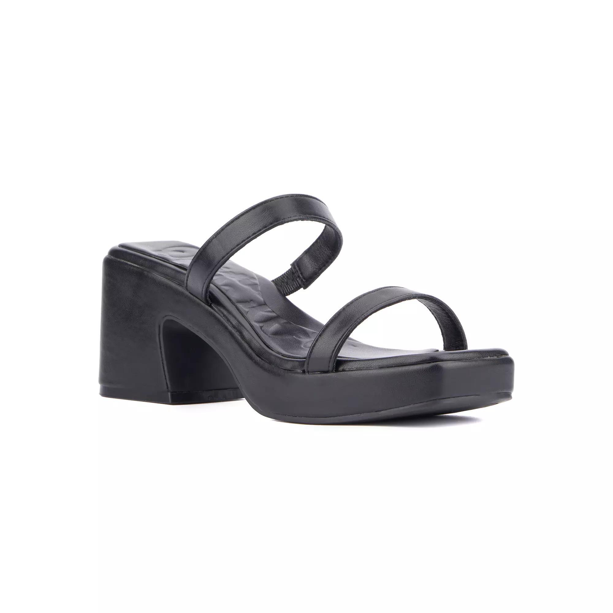 Olivia Miller Savage Women's Platform Heel Sandals, Size: 6, Purple Product Image