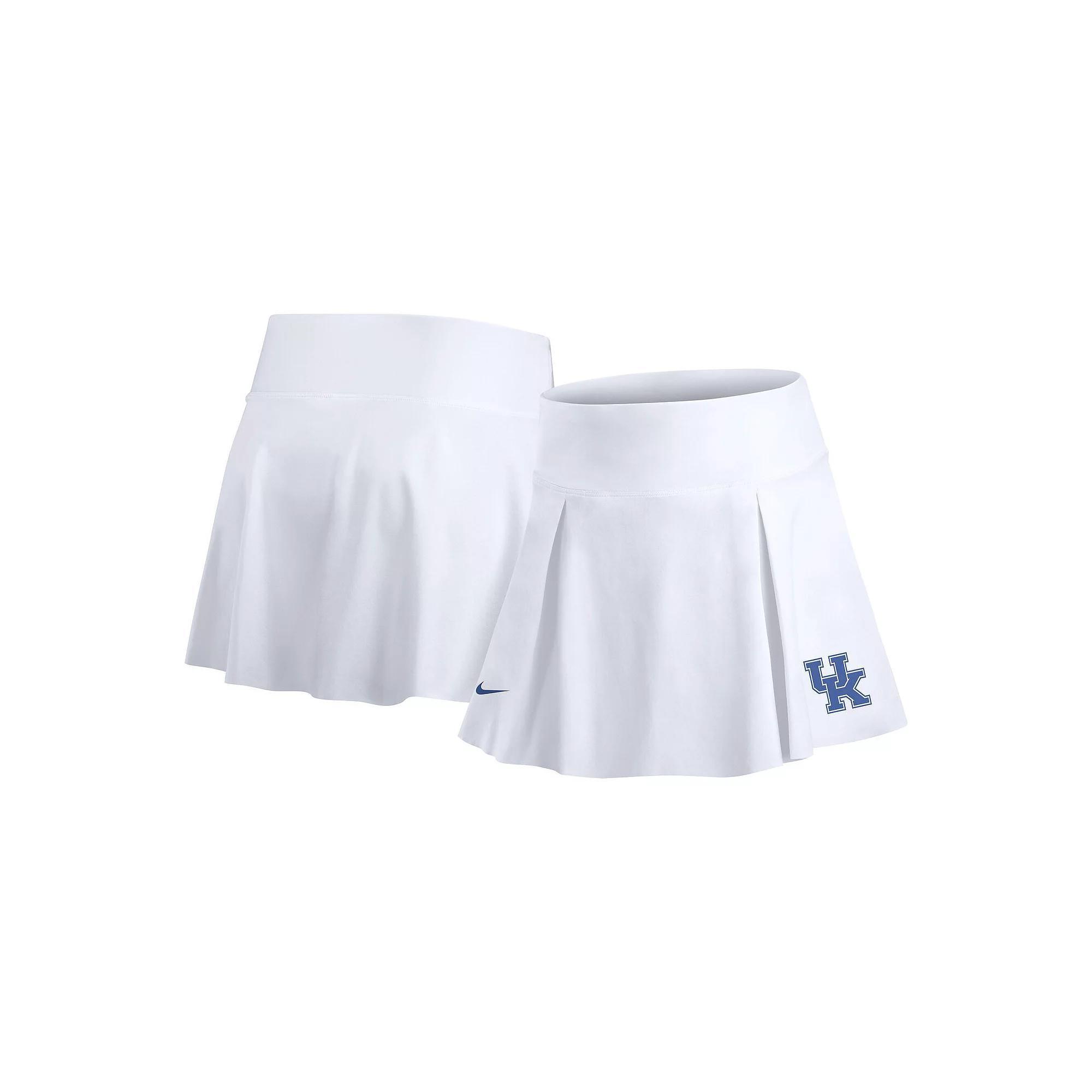 Women's Nike White Kentucky Wildcats Tennis Skirt with Shorts, Size: Medium Product Image