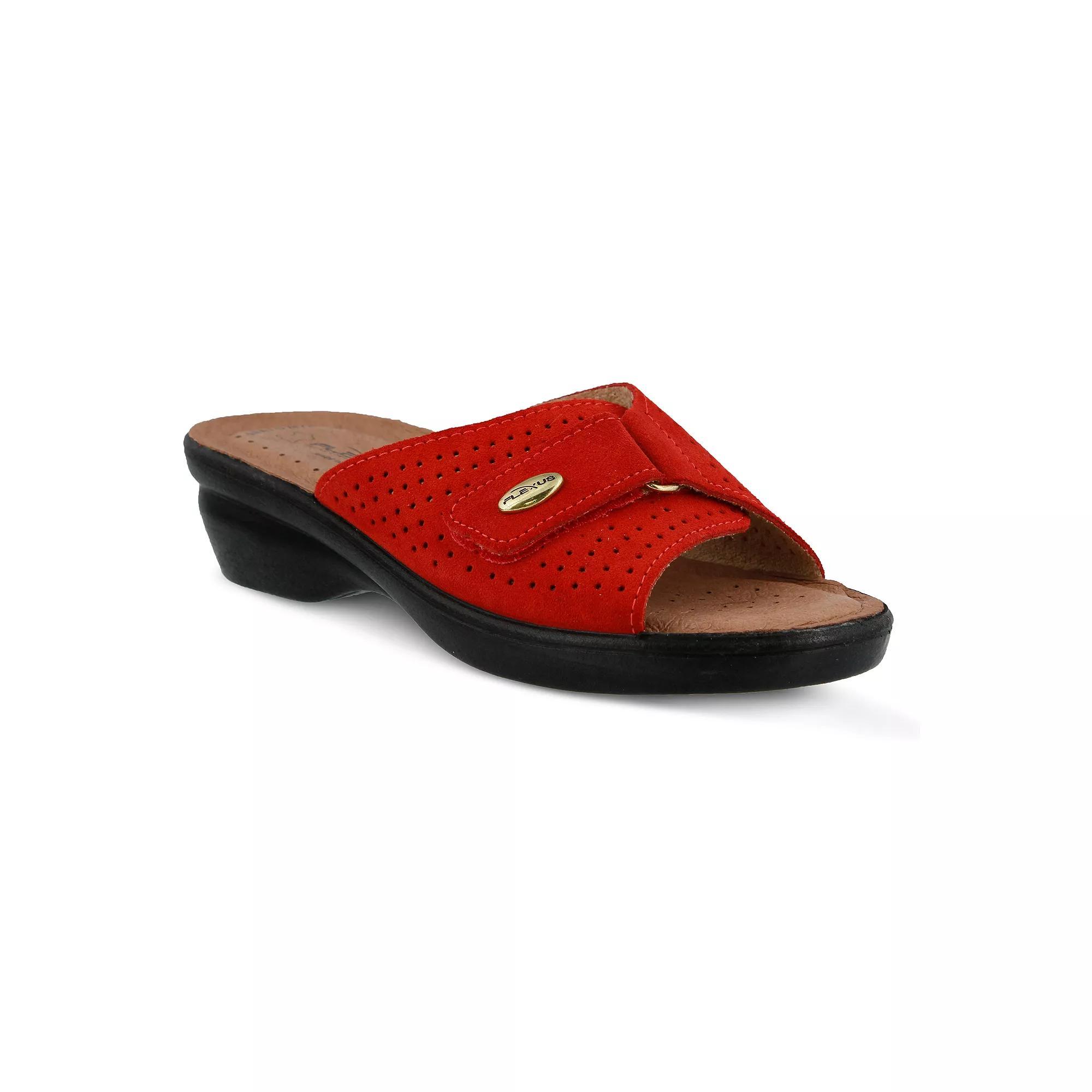 Flexus by Spring Step Kea Women's Suede Slide Sandals, Size: 38, Red Product Image