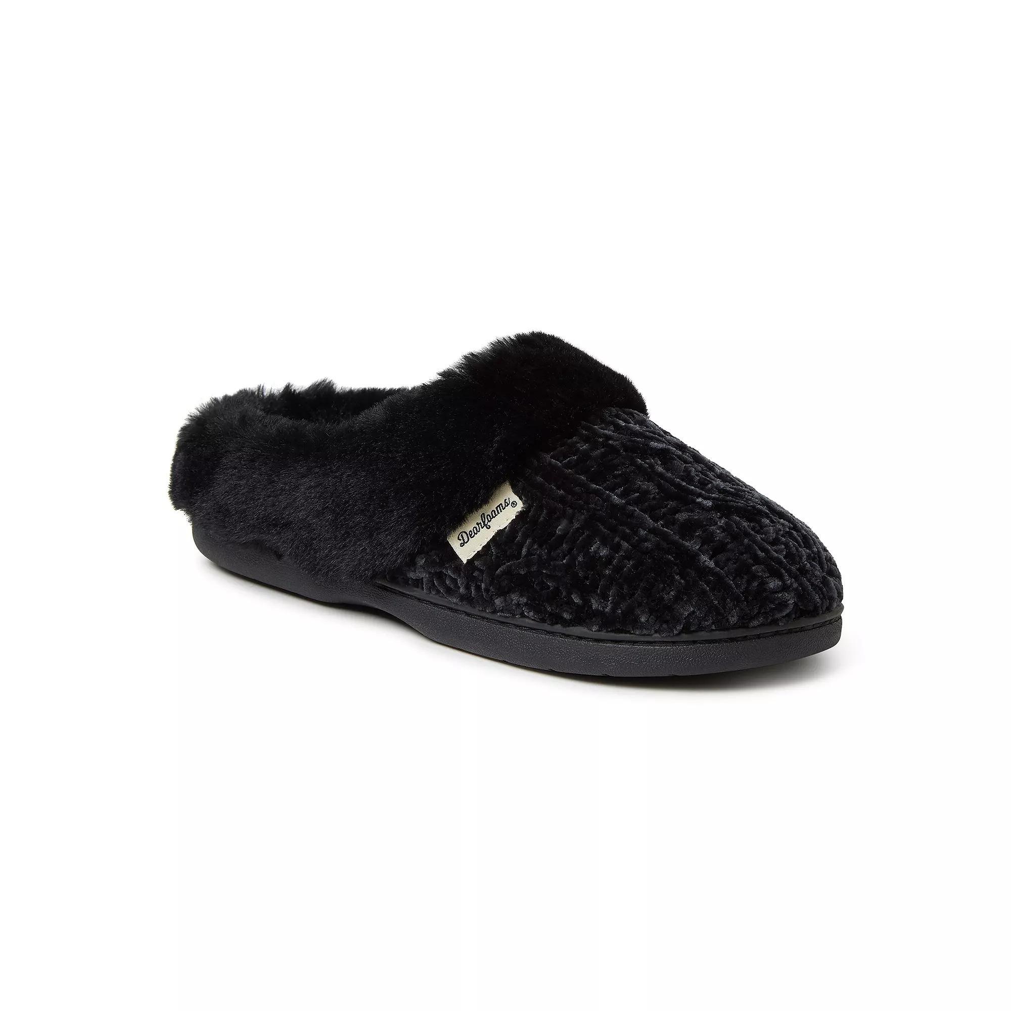 Dearfoams Claire Chenille Women's Clog Slippers, Size: XL, Sleet Product Image