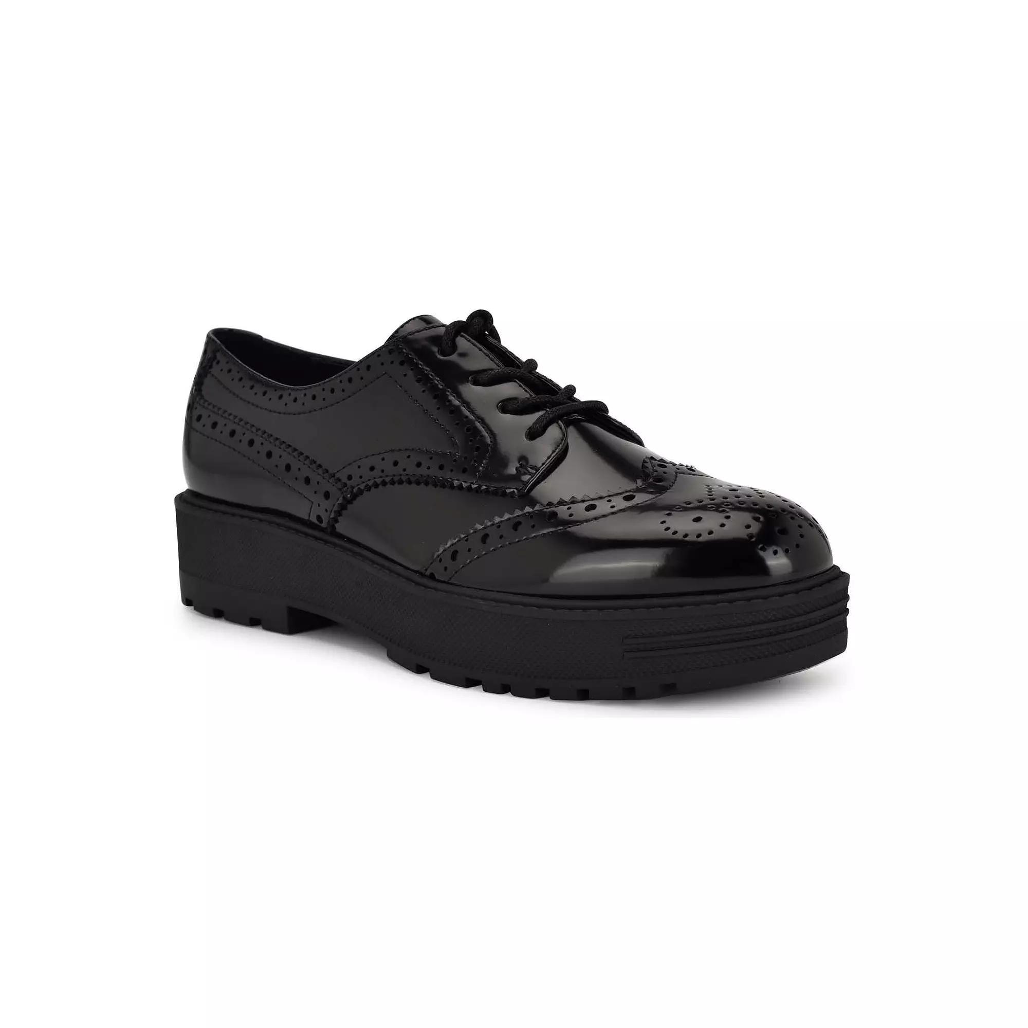 Nine West Resttin Women's Platform Oxfords, Size: 8.5, Black Patent Product Image
