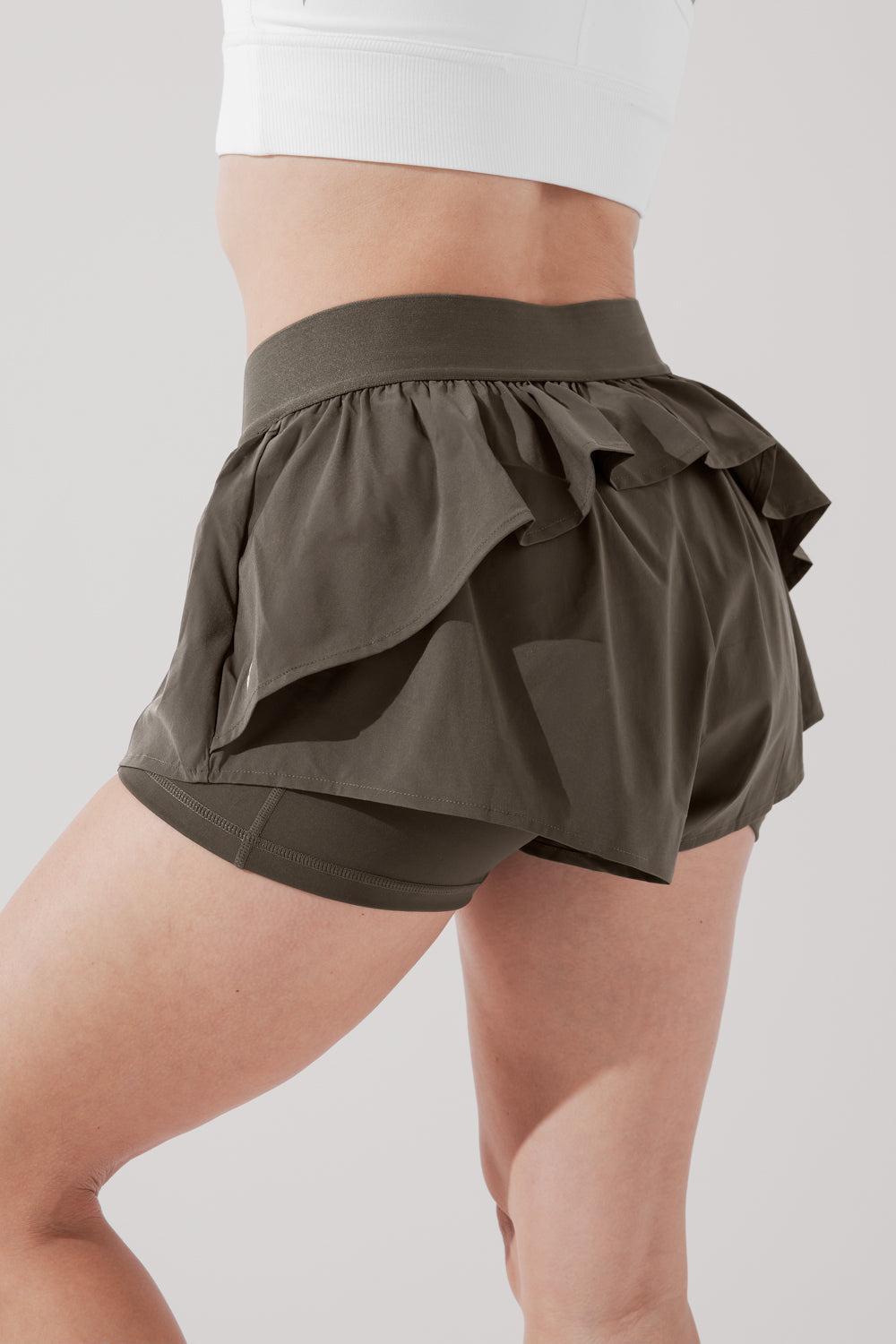 On the Run Ruffle Short - Blue Breeze Product Image