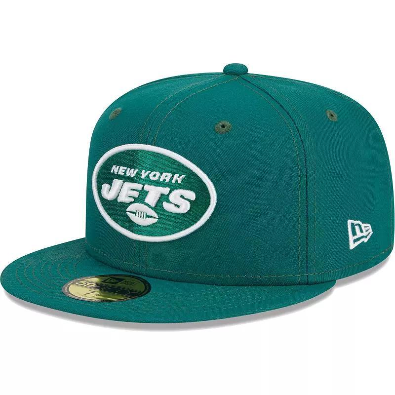 Mens New Era Green New York Jets Main 59FIFTY Fitted Hat Product Image