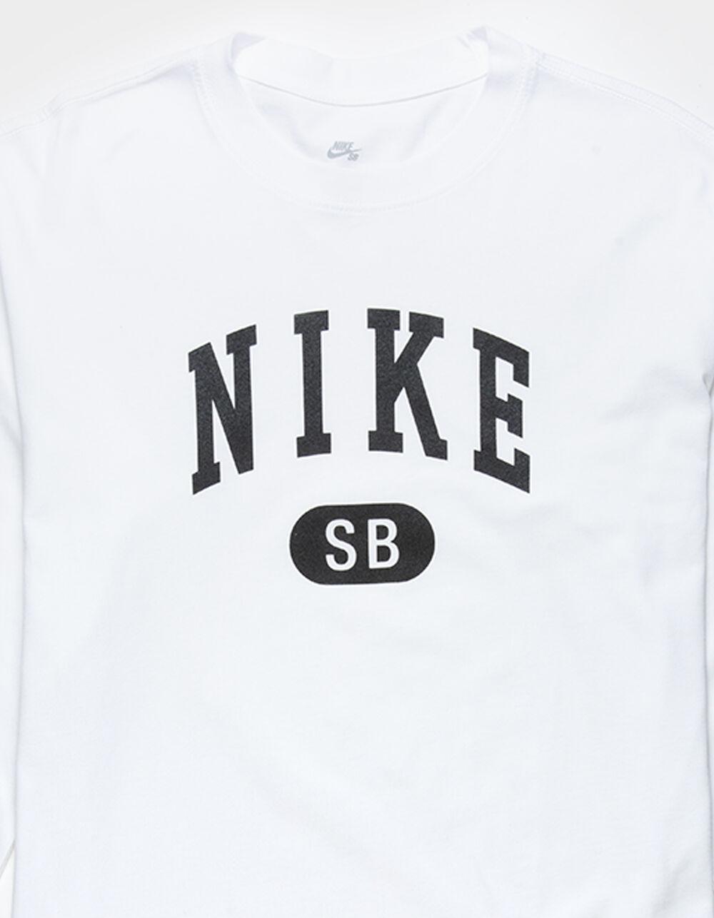 NIKE SB Essentials Mens Long Sleeve Tee - WHITE Product Image