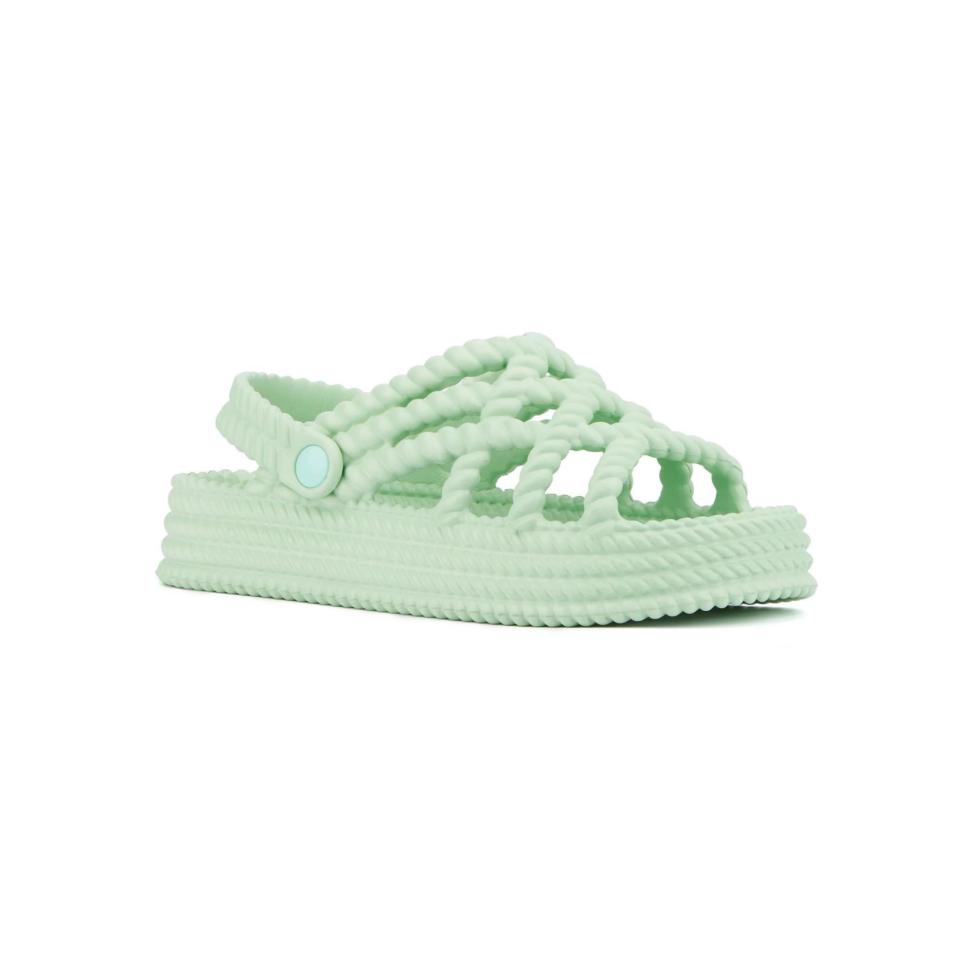 Olivia Miller Women's Jazzy Platform Sandals, Size: 8, Green Product Image