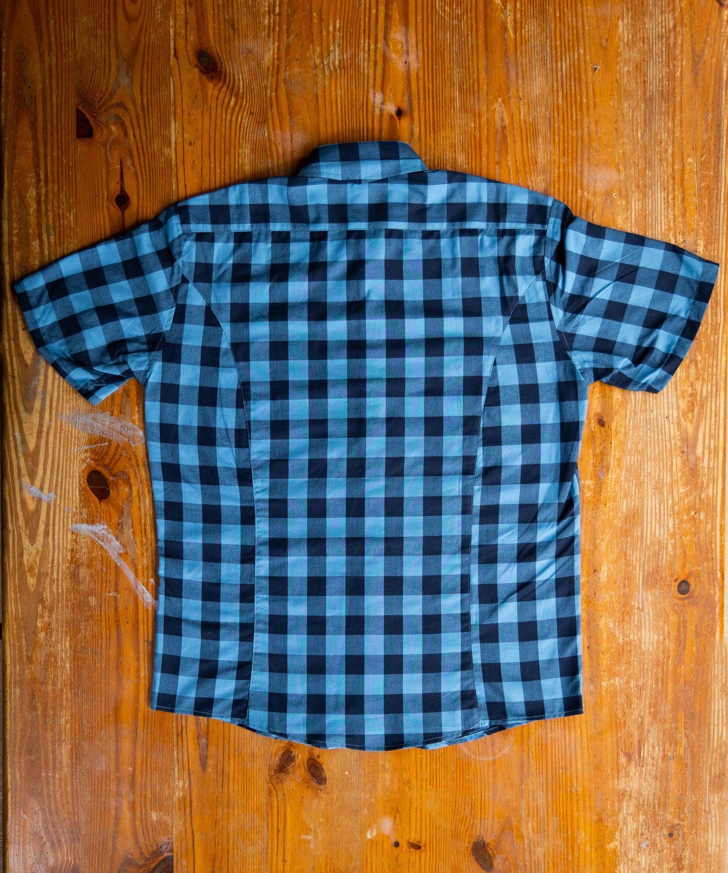 Navy & Blue Buffalo Plaid Button Up Male Product Image