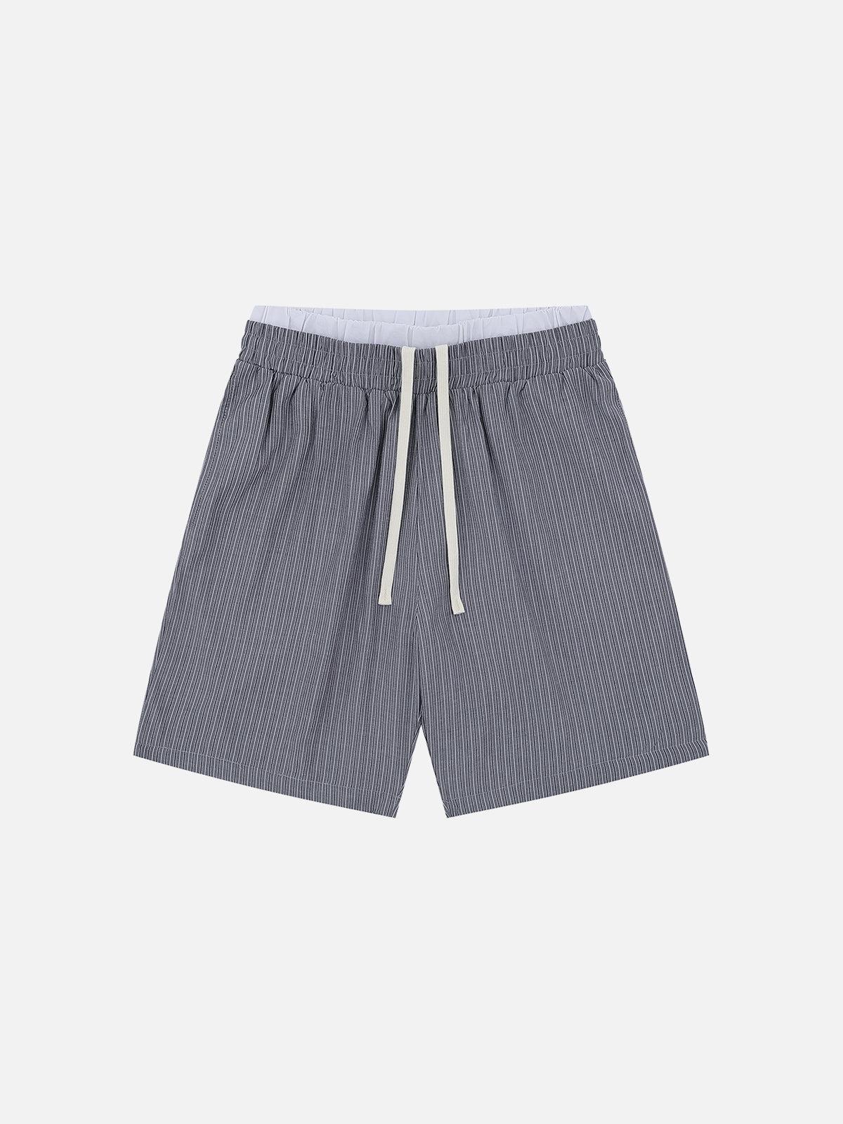 Aelfric Eden Stripe Double Waist Loose Shorts Product Image