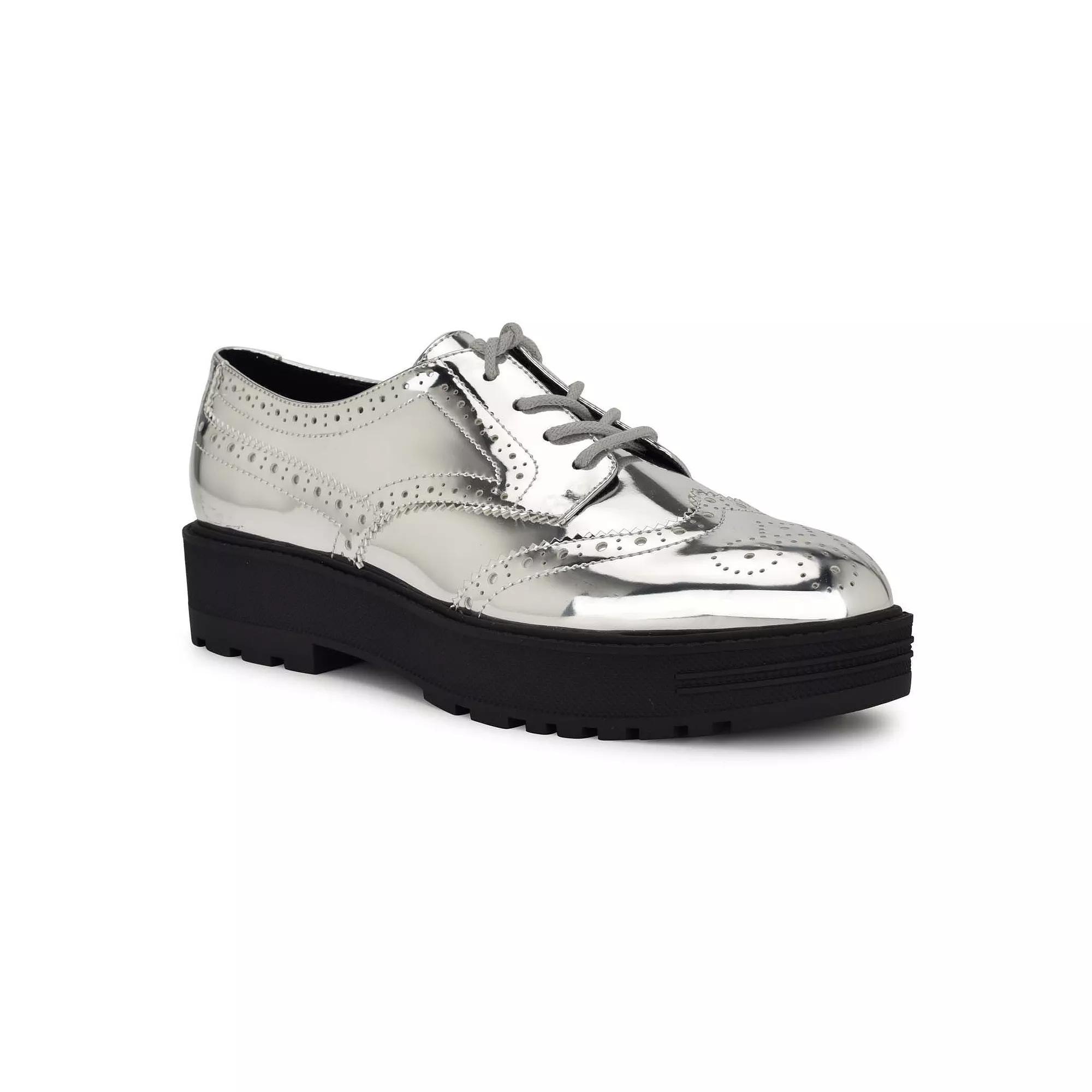 Nine West Resttin Women's Platform Oxfords, Size: 8.5, Black Patent Product Image