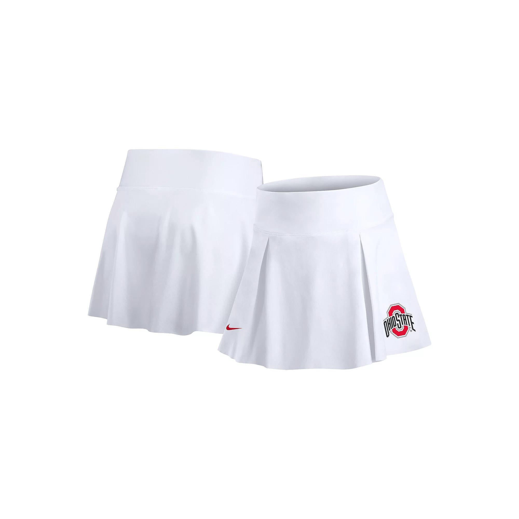 Women's Nike White Ohio State Buckeyes Tennis Skirt with Shorts, Size: XS Product Image