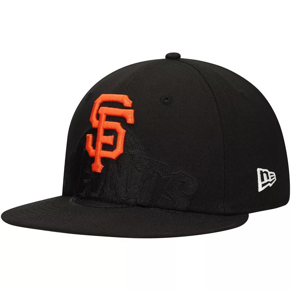 Men's New Era Black San Francisco Giants Shadow Logo 59FIFTY Fitted Hat, Size: 7 Product Image