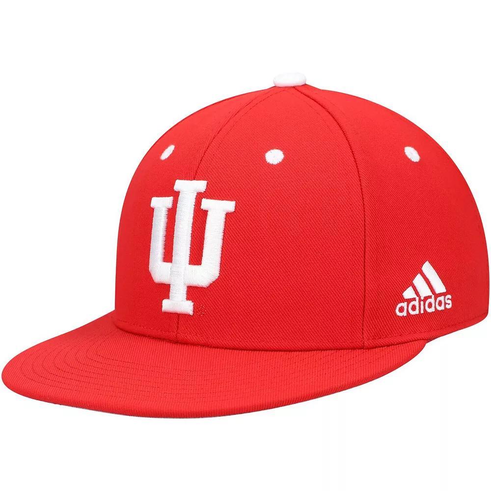 Men's adidas Indiana Hoosiers Crimson On-Field Baseball Fitted Hat, Size: 7 3/8, Red Product Image