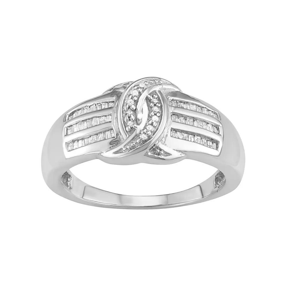 Jewelexcess Sterling Silver 1/4 Carat T.W. Diamond Ring, Women's, Size: 6, White Product Image