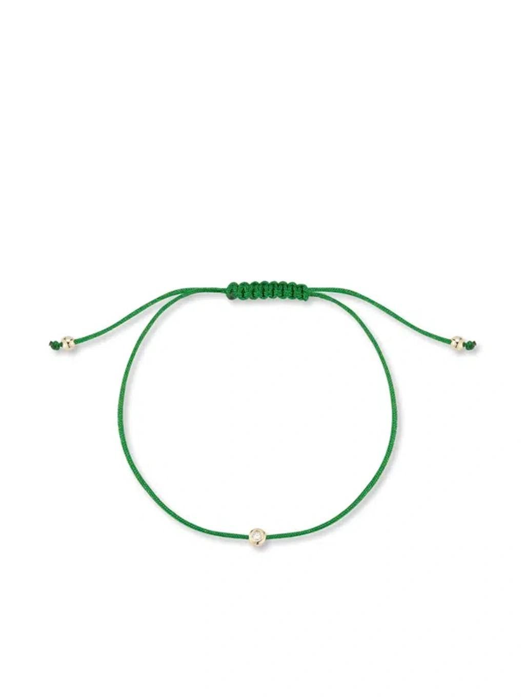 MATEO 14k Yellow Gold Dot Diamond Bracelet In Green Product Image