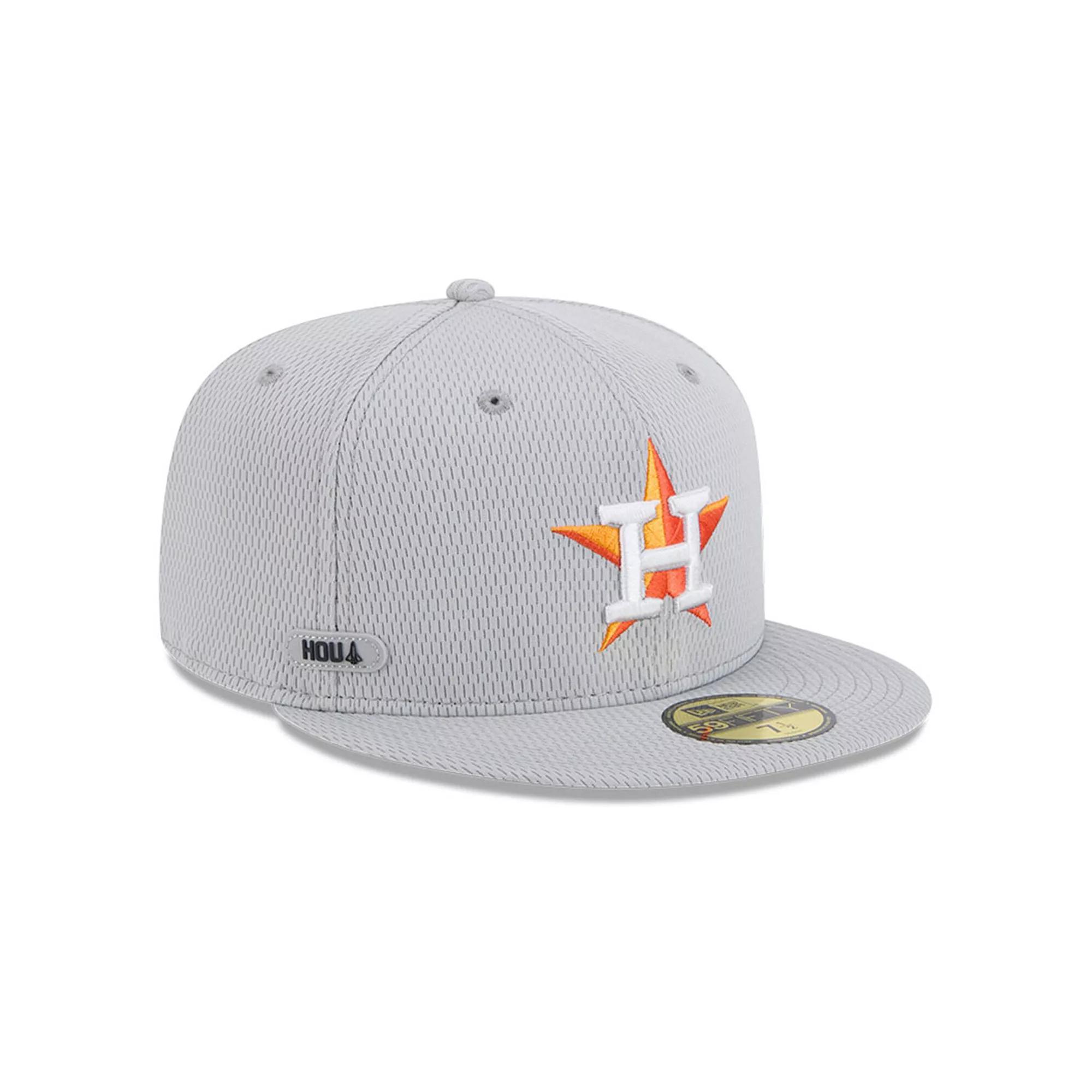 Men's New Era Gray Houston Astros 2025 MLB Clubhouse 59FIFTY Fitted Hat, Size: 7, Grey Product Image
