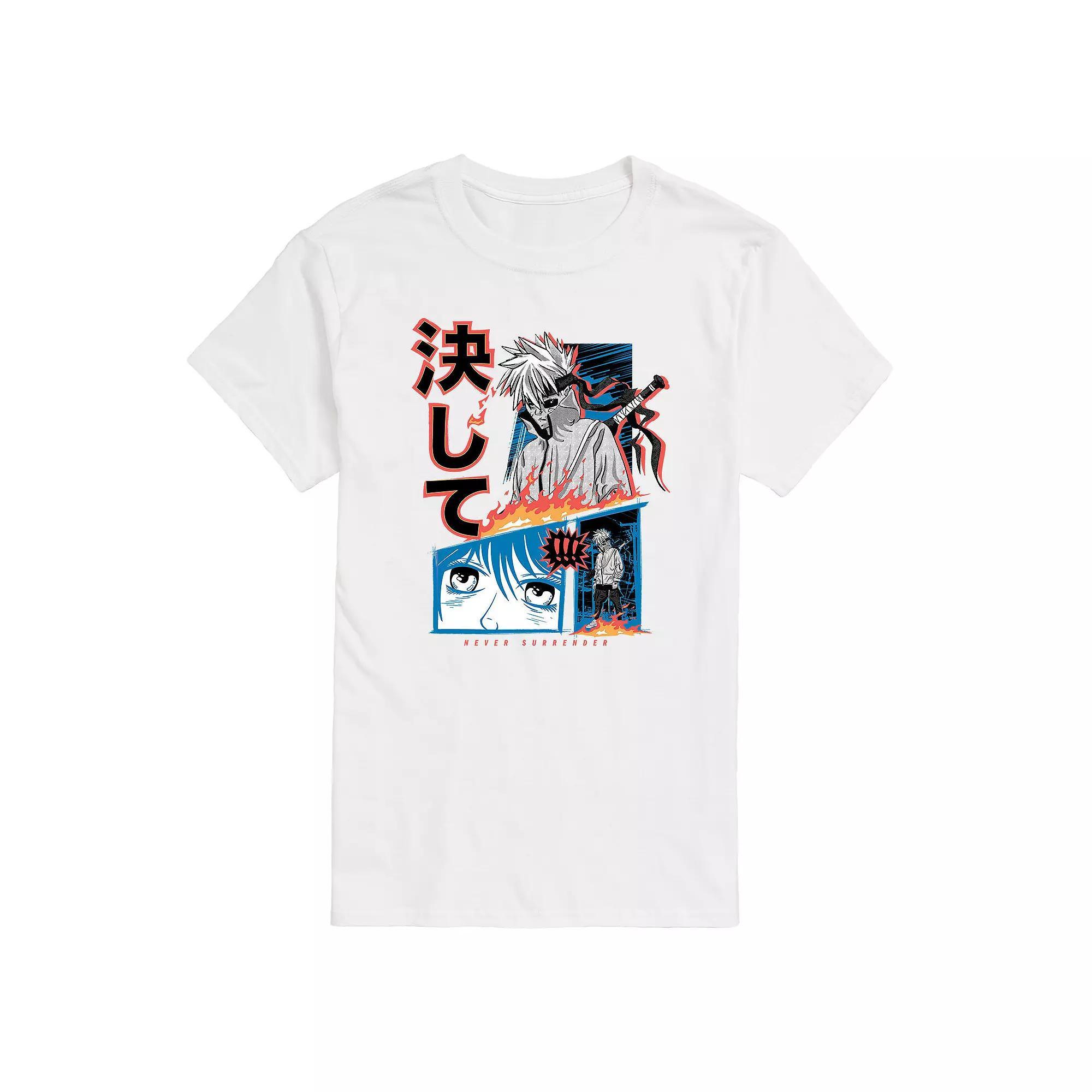 Mens Anime Never Surrender Tee Product Image
