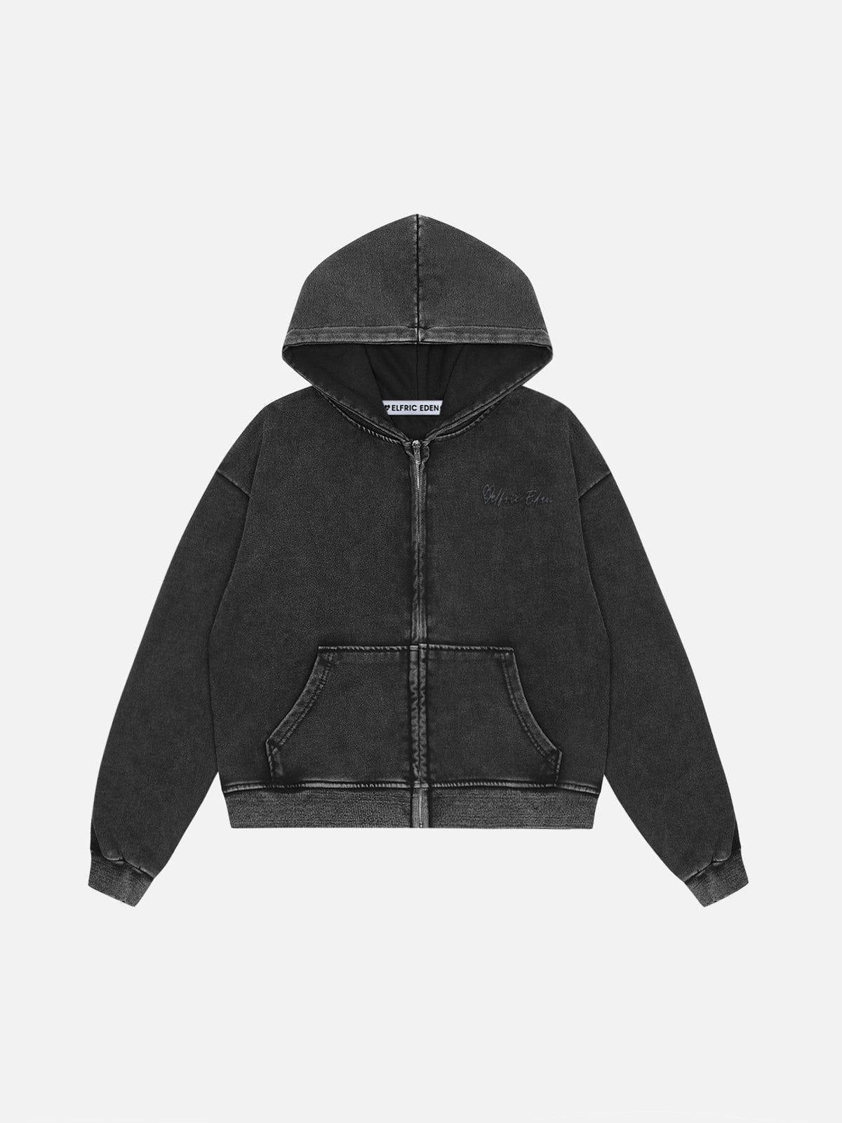 Aelfric Eden Washed Solid Zip Up Hoodie [Recommended By @therealj3n_] Female Product Image
