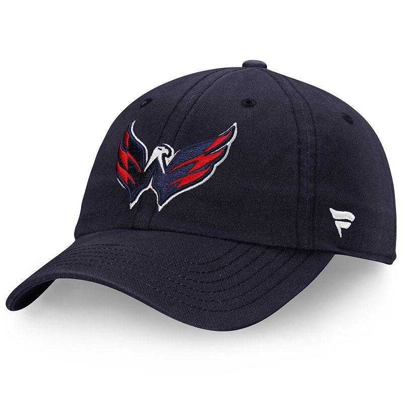 Mens Navy Washington Capitals Core Primary Logo Adjustable Hat Product Image
