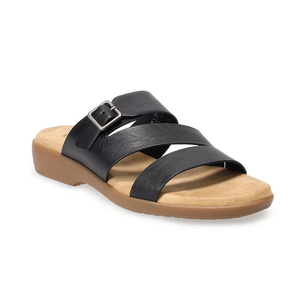 Croft & Barrow® Women's Comfort Slide Sandals, Size: 9.5, Black Product Image