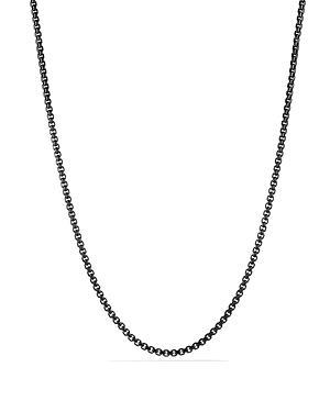 Mens PVD-Coated Stainless Steel Box Chain Necklace Product Image
