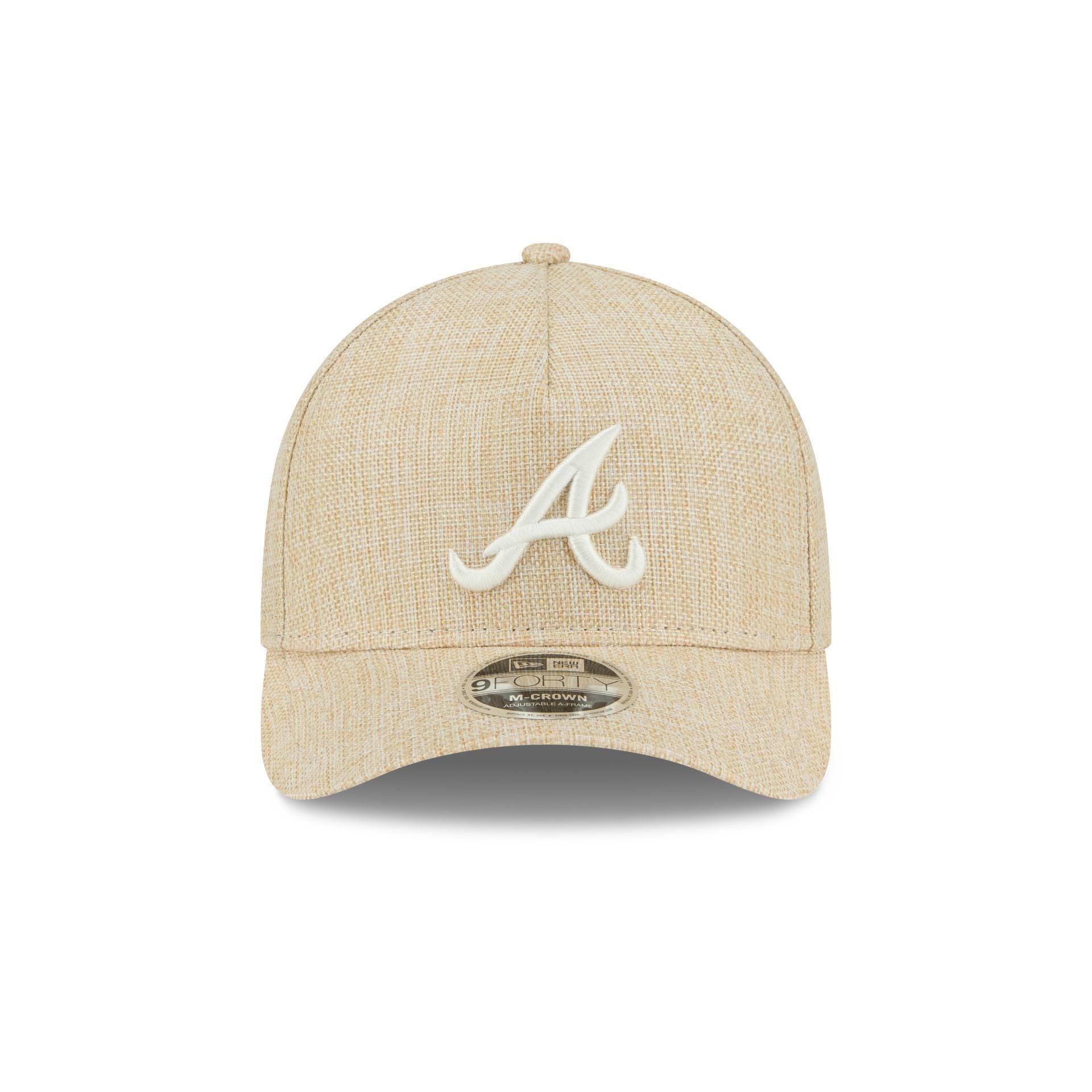 Atlanta Braves Cotton Weave Stone 9FORTY M-Crown A-Frame Snapback Hat Male Product Image