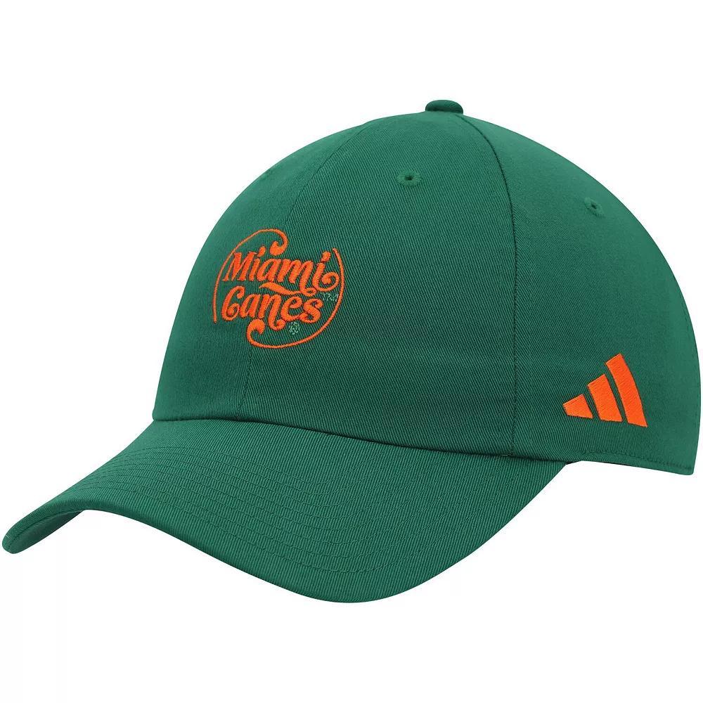 Mens adidas Miami Hurricanes Slouch Adjustable Hat Product Image