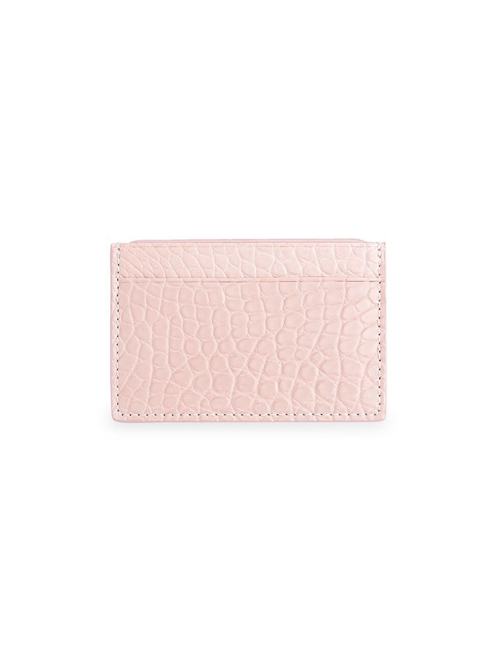 Womens RFID-Blocking Alligator Card Case Product Image