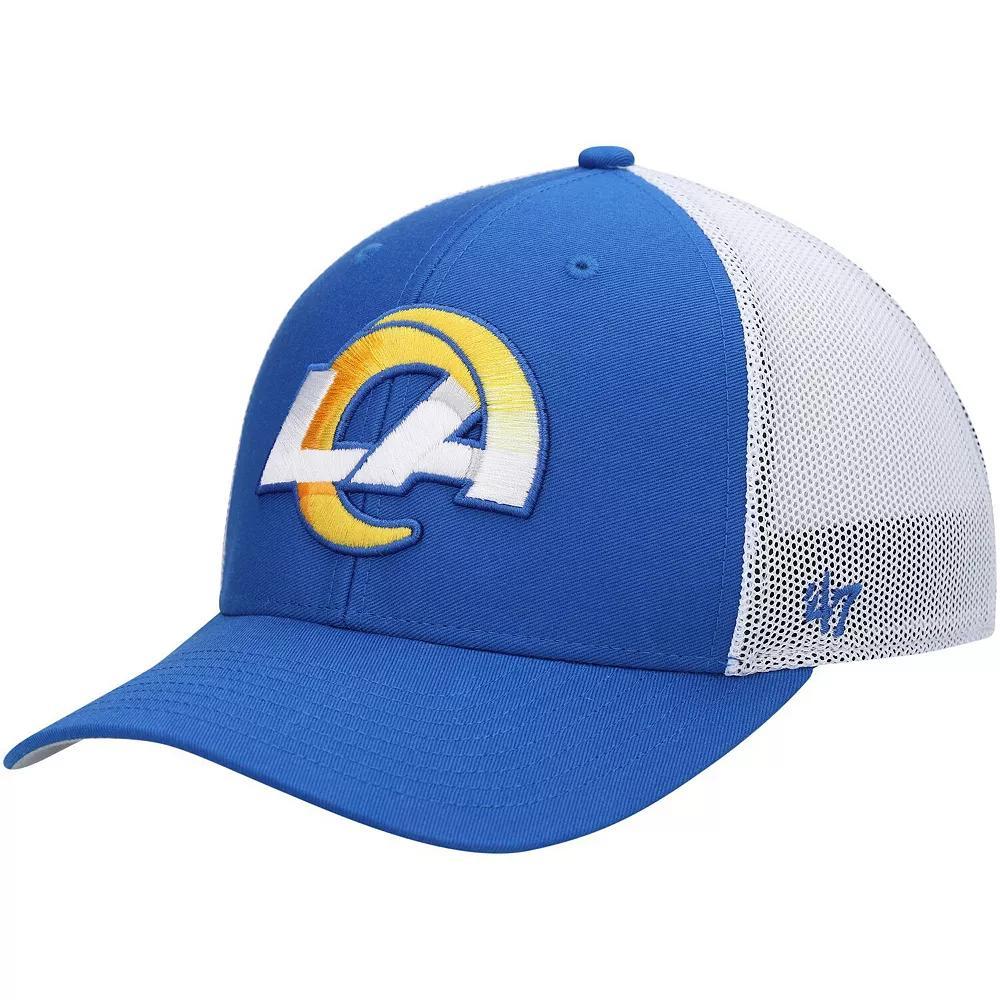Men's '47 Royal/White Los Angeles Rams Trophy Trucker Flex Hat, Size: Large/XL, Blue Product Image