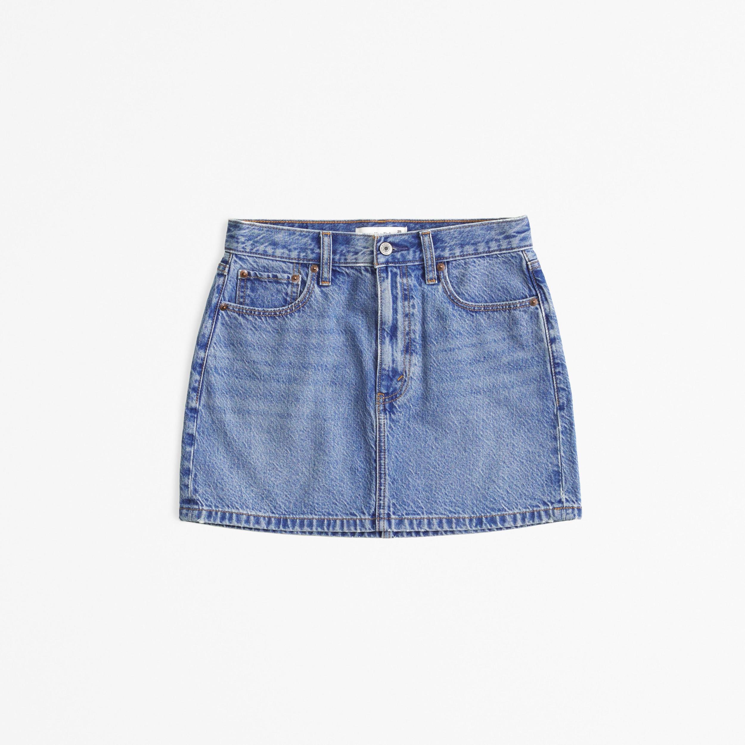 Denim Studded Mini Skirt Product Image