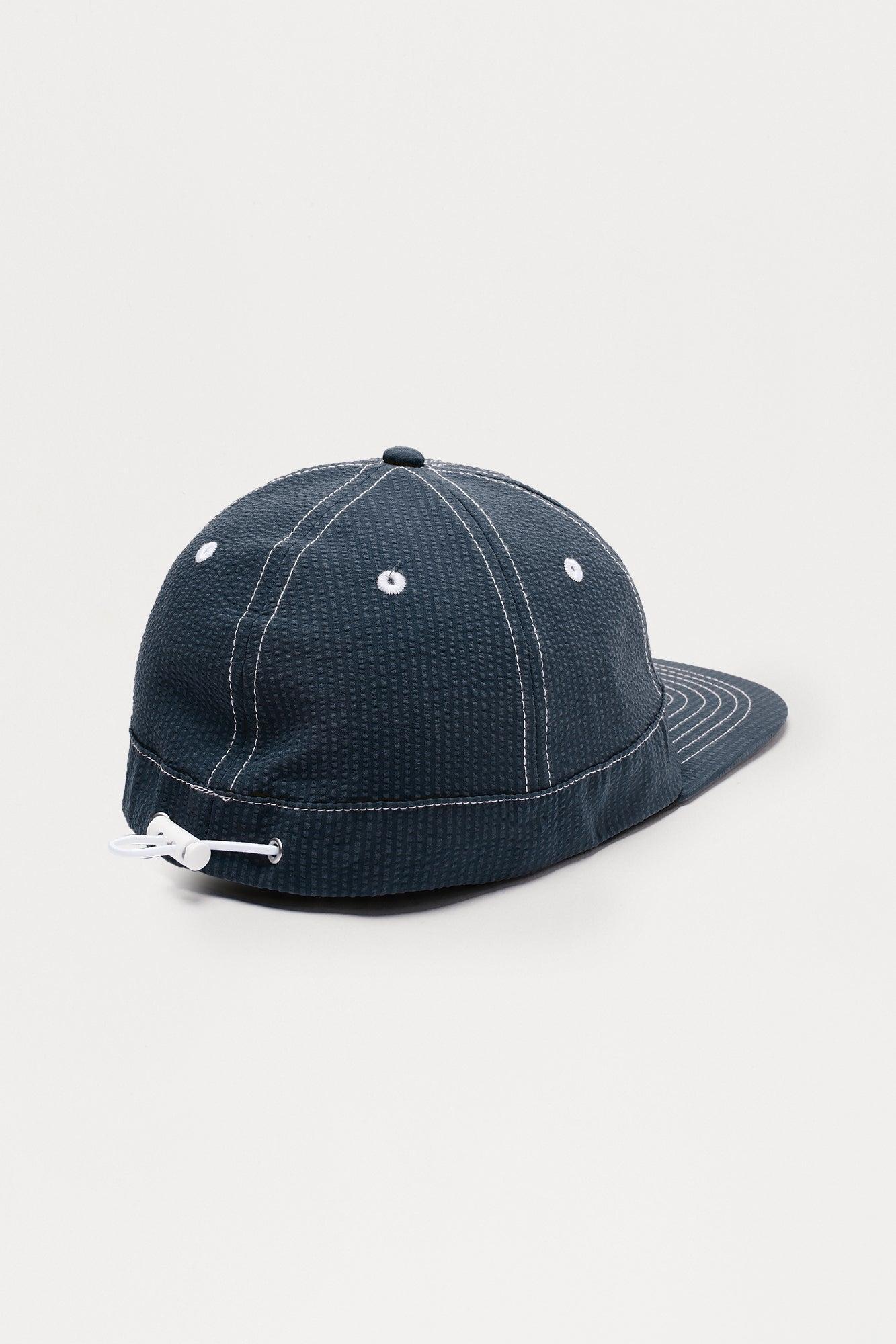 Seersucker 6 Panel Hat - Navy Male Product Image