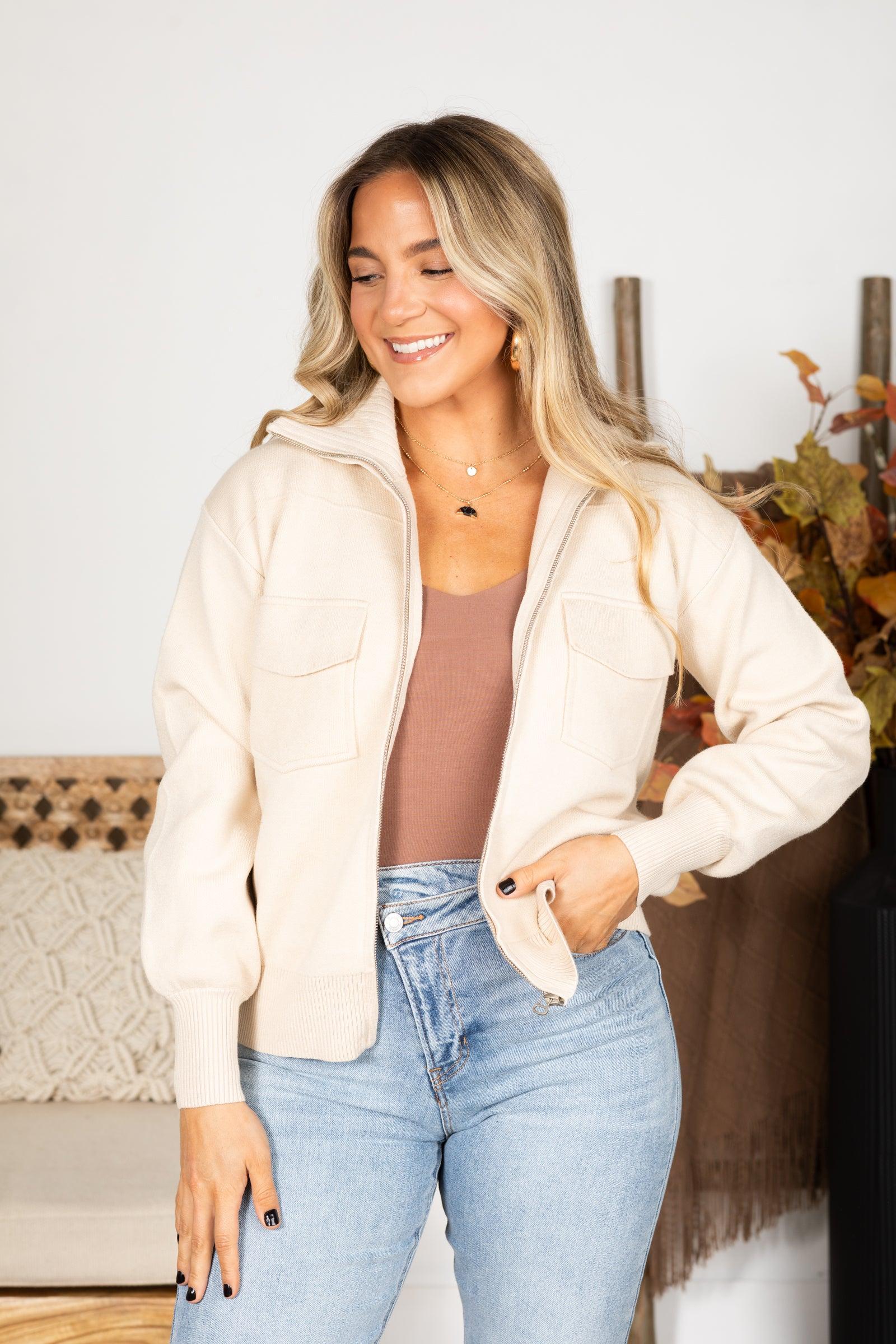 Zipper Down Jacket With Pockets Product Image