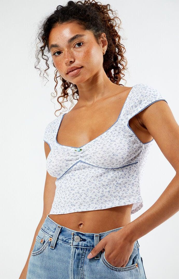 Est. PAC 1980 Women's Amy Cinched Pointelle Top - Product Image
