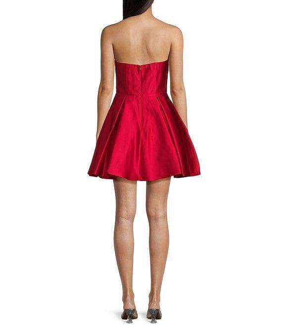 Blondie Nites Strapless Sleeveless Corset Satin Lamour Party Dress Product Image